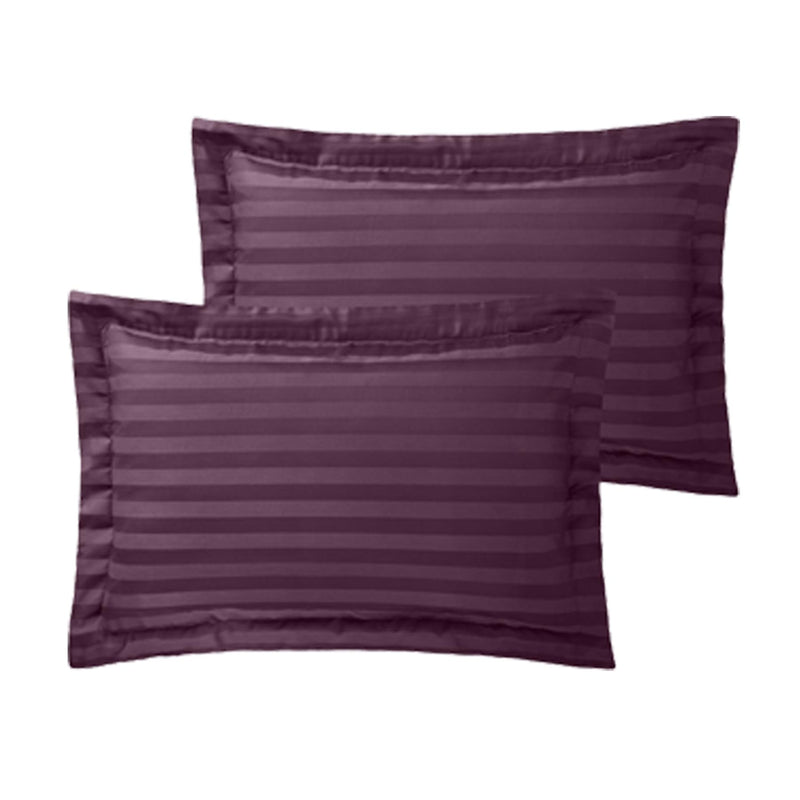 250TC Pillowcases Housewife/Oxford Pillowcases / Oxford / Plum - Exclusive Deals Ltd - Exclusive Deals