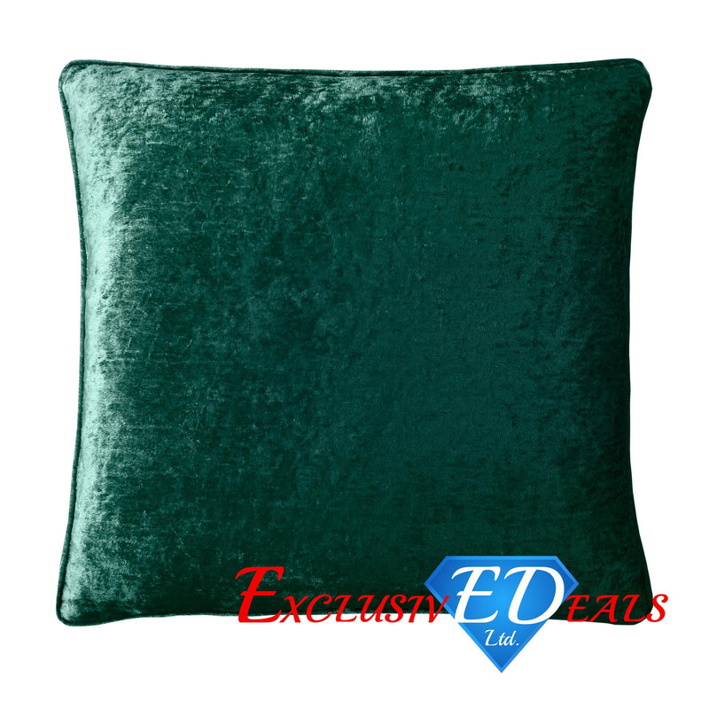 Crushed Velvet 45cm x 45cm Cushion Cover,Emerald Green - Exclusive Deals Ltd - Exclusive Deals