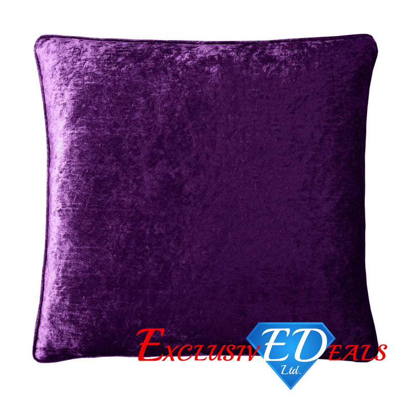 Crushed Velvet 45cm x 45cm Cushion Cover,Purple - Exclusive Deals Ltd - Exclusive Deals