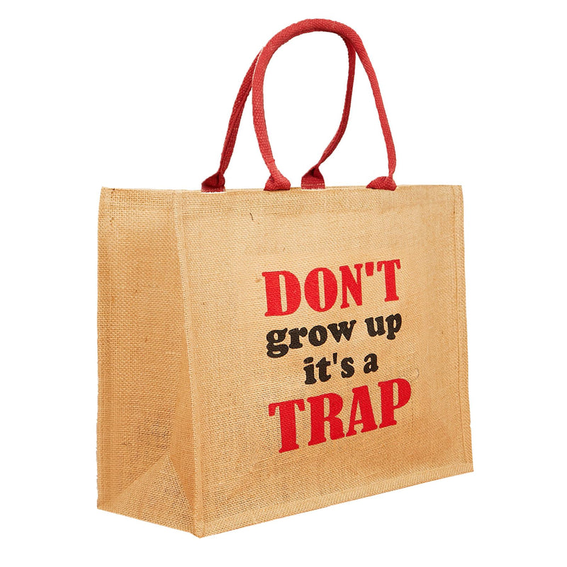 Large Jute Shopping Bags Don't Grow Up It's A Trap - Exclusive Deals - Exclusive Deals