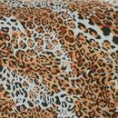 Brushed Cotton Printed Duvet Cover Leopard Check Stars Print Brushed Cotton / King / Orange Brown Leopard - Exclusive Deals Ltd - Exclusive Deals