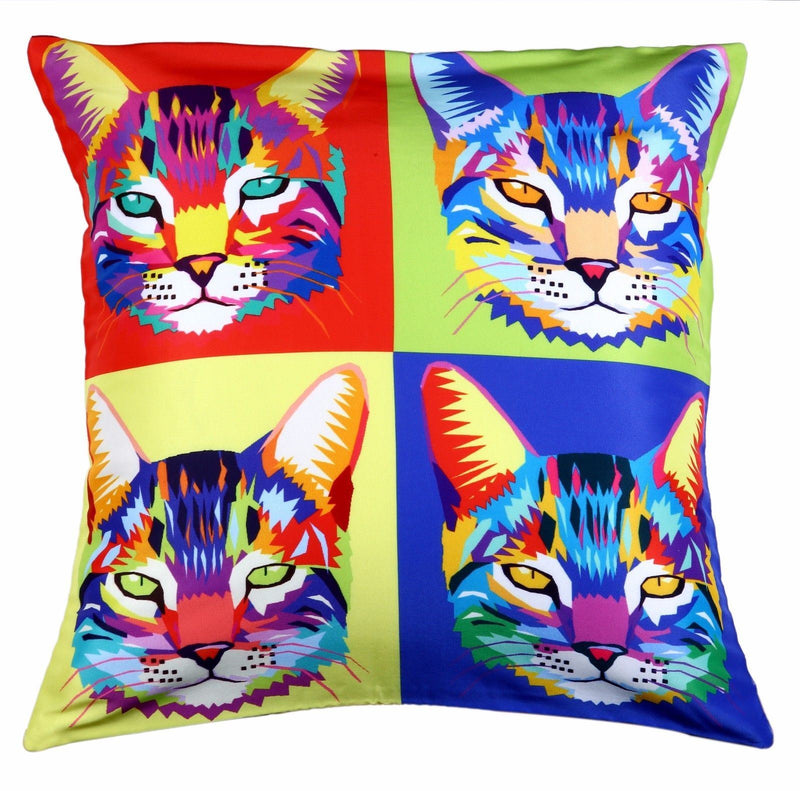 Cats Cushion Cover Pop Art - Exclusive Deals Ltd - Exclusive Deals