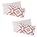 2pc Reversible Cushion Covers 30 x 50cm Wine Contemporary - Exclusive Deals - Exclusive Deals