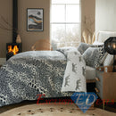 Brushed Cotton Printed Duvet Cover Leopard Check Stars Print - Exclusive Deals Ltd - Exclusive Deals