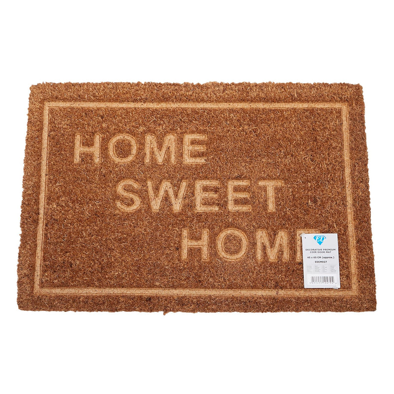 Embossed Home Sweet Home Coir Door Anti-Slip Household Mat 40 x 60cm - Exclusive Deals Ltd - Exclusive Deals