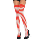 Adult Thigh High Over Knee Stockings Size 6/8 [Striped Red & White] - Exclusive Deals Ltd - Exclusive Deals
