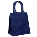 Mini Jute Bags Various Colours (H25xW24) Plain Blue - Exclusive Deals Ltd - Exclusive Deals