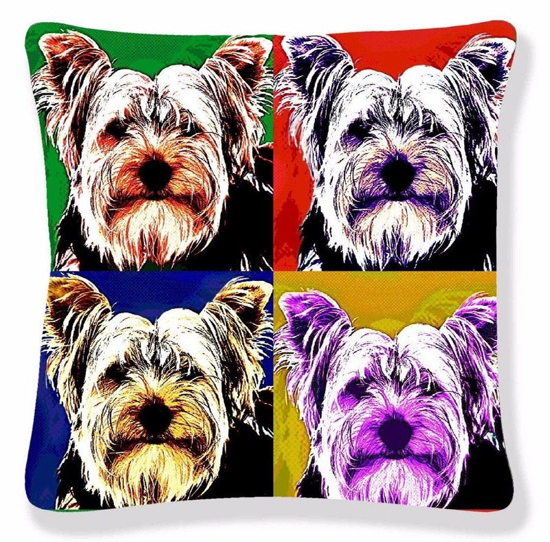 Yorkshire Terrier Cushion Cover Pop Art - Exclusive Deals Ltd - Exclusive Deals