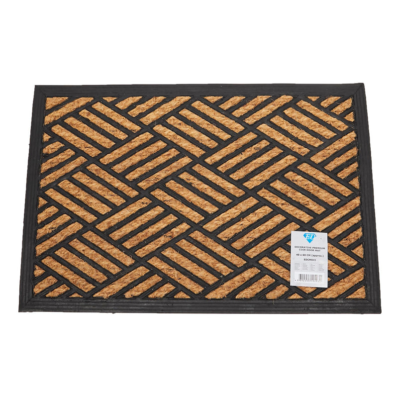 Criss Cross Coir Door Anti-Slip Household Mat 40 x 60cm - Exclusive Deals Ltd - Exclusive Deals