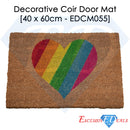 Rainbow Heart Coir Door Anti-Slip Household Mat 40 x 60cm - Exclusive Deals - Exclusive Deals