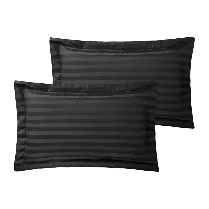 250TC Pillowcases Housewife/Oxford Pillowcases / Oxford / Black - Exclusive Deals Ltd - Exclusive Deals