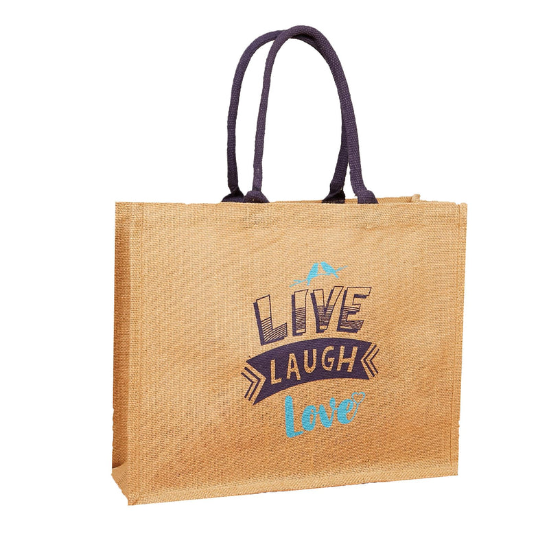 Large Jute Shopping Bags Live Laugh Love - Exclusive Deals - Exclusive Deals