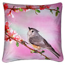 Tufted Titmouse Cushion Cover Plush Velvet - Exclusive Deals Ltd - Exclusive Deals