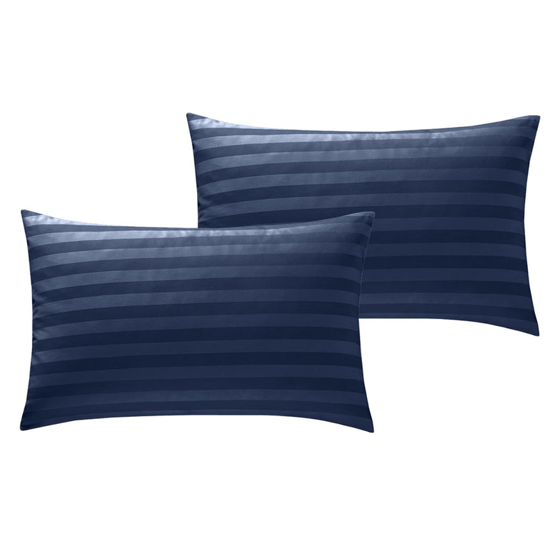 250TC Pillowcases Housewife/Oxford Pillowcases / Housewife / Navy Blue - Exclusive Deals Ltd - Exclusive Deals