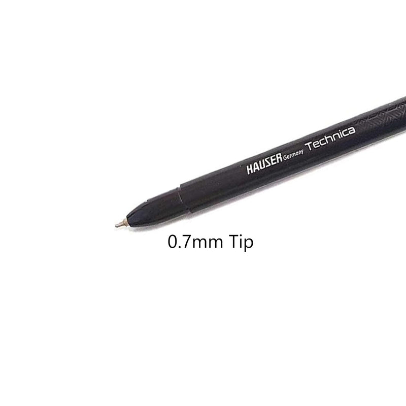 Hauser Techinca 0.7 Ball Pen Black - Hauser - Exclusive Deals