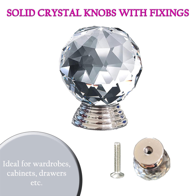 Glass Knob Ball for Door Cabinet x 8 - Exclusive Deals Ltd - Exclusive Deals