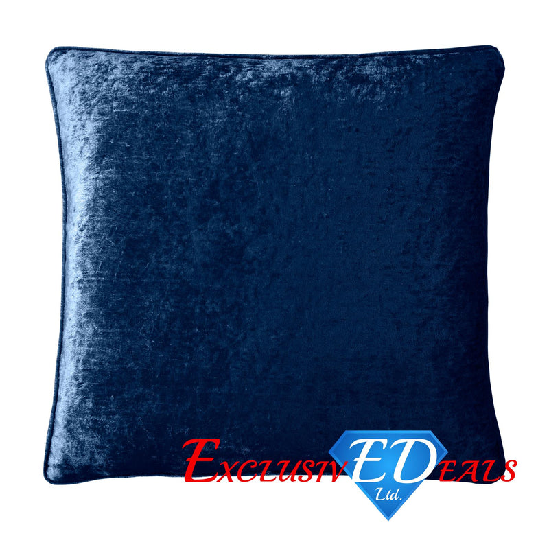 Crushed Velvet 45cm x 45cm Cushion Cover,Navy Blue - Exclusive Deals Ltd - Exclusive Deals