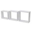 Duraline Triple Cube Shelves Off White Lacquer 30 x 30cm 3pp - Exclusive Deals Ltd - Exclusive Deals