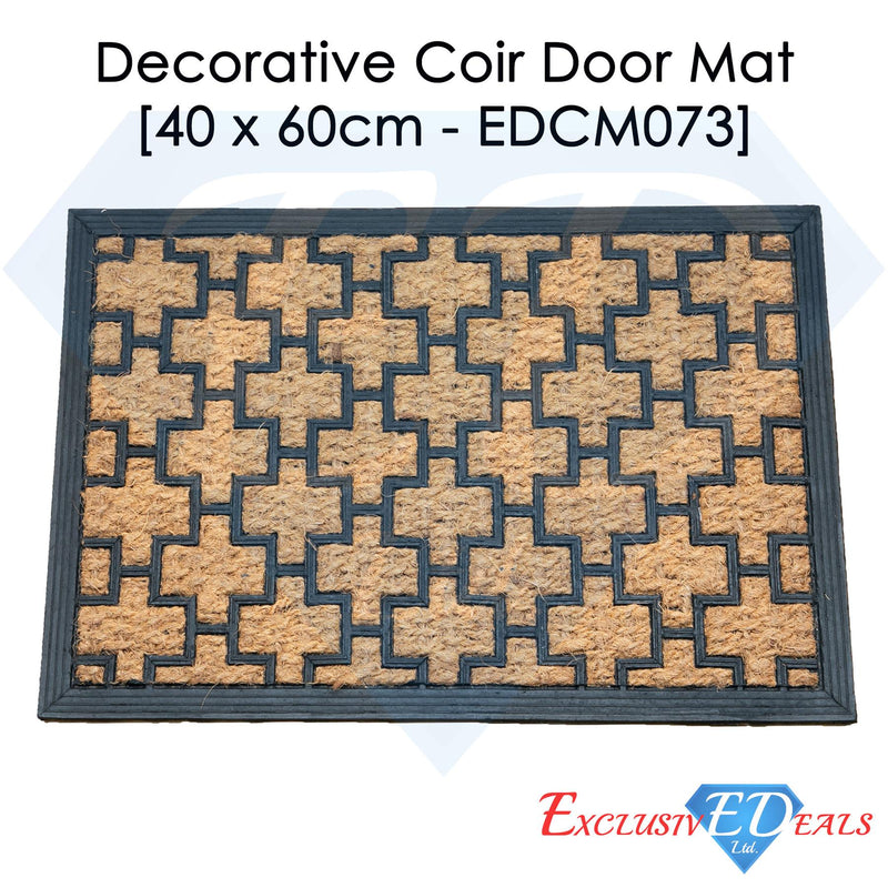 Diamond Coir Door Anti-Slip Household Mat 40 x 60cm - Exclusive Deals - Exclusive Deals