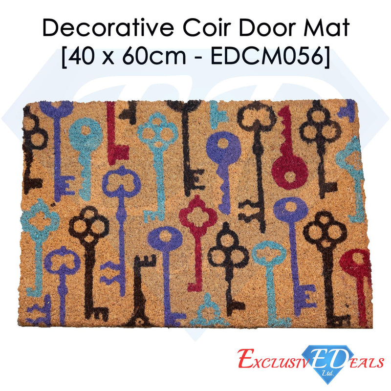 Keys Coir Door Anti-Slip Household Mat 40 x 60cm - Exclusive Deals - Exclusive Deals