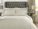 Luxury 400 TC Sateen Check Duvet Cover Bedding Set 100% Cotton High Quality Duvet Cover Set / Super King Size / Cream - Exclusive Deals Ltd - Exclusive Deals