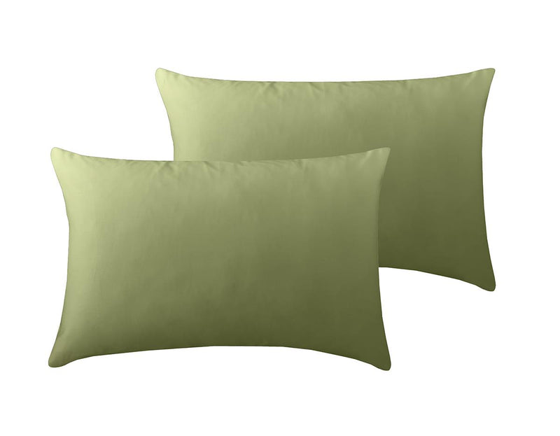 800 TC Plain Dyed Pillowcase (Oxford/HW) Pillowcase Pair / Housewife / Moss Green - Exclusive Deals Ltd - Exclusive Deals