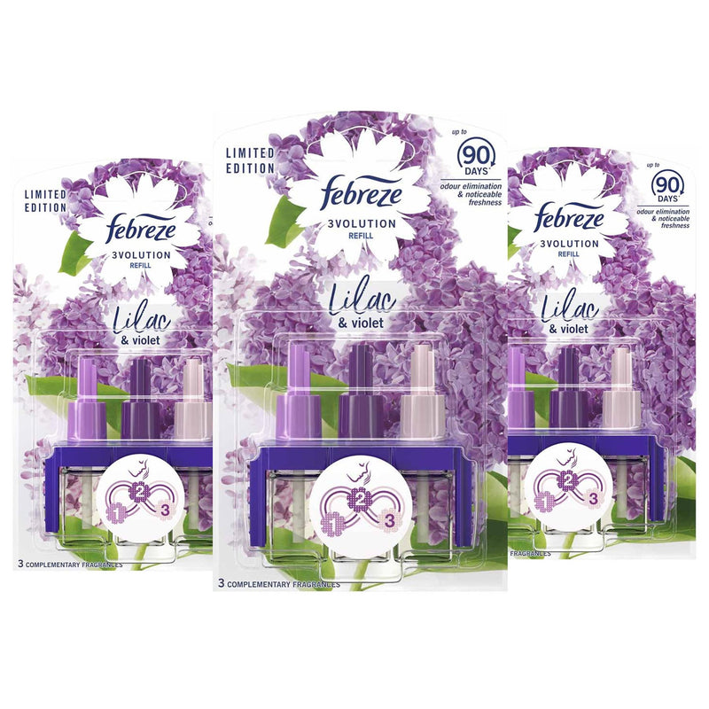 Febreze Ambi Pur 3Volution Refill Lilac & Violet x 3 - Exclusive Deals Ltd - Exclusive Deals