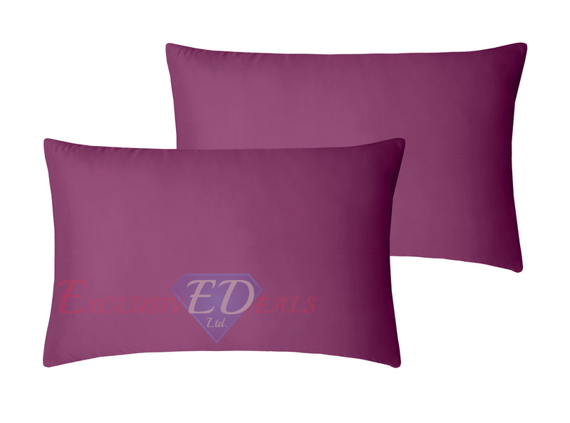 Crushed Velvet Duvet Cover Set Plum / Housewife Pillowcase - Exclusive Deals Ltd - Exclusive Deals