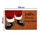 Santa Stop Here Coir Door Anti-Slip Household Mat 40 x 60cm - Exclusive Deals - Exclusive Deals