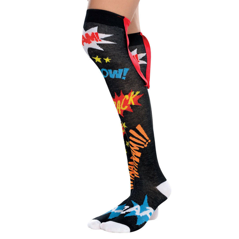 Women's Over The Knee Socks Super Hero [Size 6/8] - Exclusive Deals Ltd - Exclusive Deals