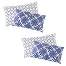 2pc Reversible Cushion Covers 30 x 50cm Blue Patchwork - Exclusive Deals - Exclusive Deals