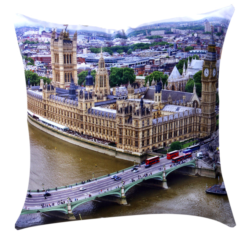 London Big Ben Cushion Cover Plush Velvet - Exclusive Deals Ltd - Exclusive Deals