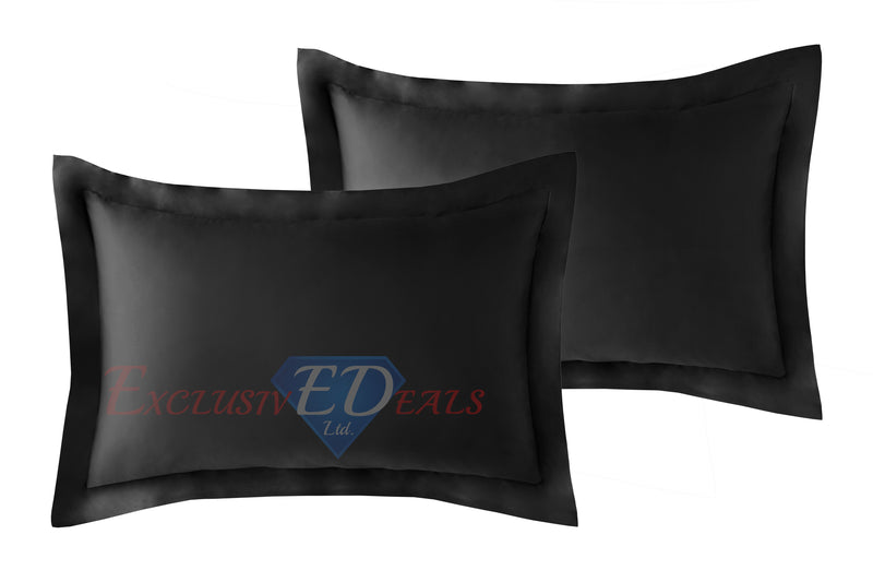 Crushed Velvet Duvet Cover Set Black / Oxford Pillowcase - Exclusive Deals Ltd - Exclusive Deals