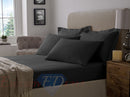 Flannelette Brushed Cotton Extra Deep Fitted Sheets Black / Single - Exclusive Deals Ltd - Exclusive Deals