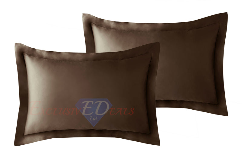Crushed Velvet Duvet Cover Set Brown / Oxford Pillowcase - Exclusive Deals Ltd - Exclusive Deals