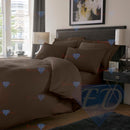 800TC Cotton Rich Duvet Cover Set Chocolate Brown / Single - Exclusive Deals Ltd - Exclusive Deals
