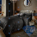 Crushed Velvet Duvet Cover Set Black / Single - Exclusive Deals Ltd - Exclusive Deals