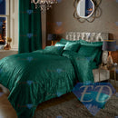 Crushed Velvet Duvet Cover Set Emerald Green / Single - Exclusive Deals Ltd - Exclusive Deals