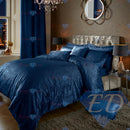 Crushed Velvet Duvet Cover Set Navy Blue / Single - Exclusive Deals Ltd - Exclusive Deals