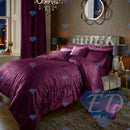 Crushed Velvet Duvet Cover Set Plum / Single - Exclusive Deals Ltd - Exclusive Deals