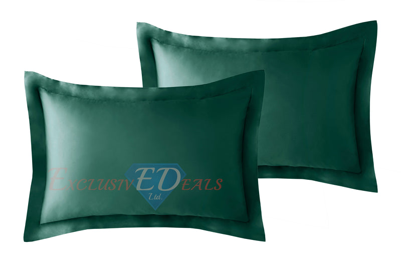 Crushed Velvet Duvet Cover Set Emerald Green / Oxford Pillowcase - Exclusive Deals Ltd - Exclusive Deals