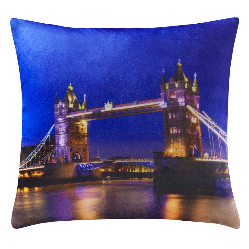London Bridge Cushion Cover Plush Velvet - Exclusive Deals Ltd - Exclusive Deals