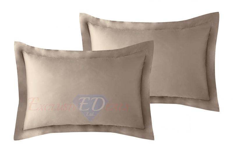 Crushed Velvet Duvet Cover Set Mink Beige / Oxford Pillowcase - Exclusive Deals Ltd - Exclusive Deals