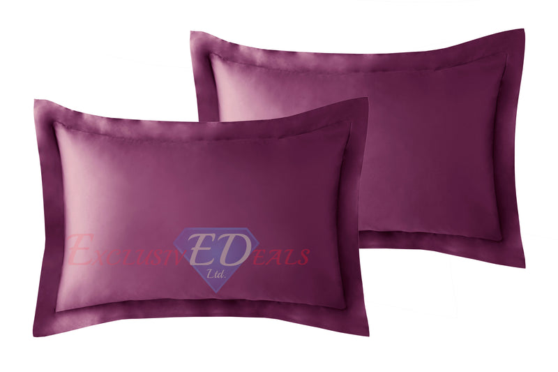 Crushed Velvet Duvet Cover Set Plum / Oxford Pillowcase - Exclusive Deals Ltd - Exclusive Deals