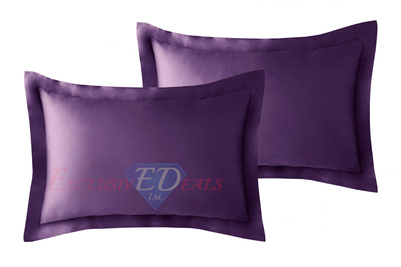 Crushed Velvet Duvet Cover Set Purple / Oxford Pillowcase - Exclusive Deals Ltd - Exclusive Deals
