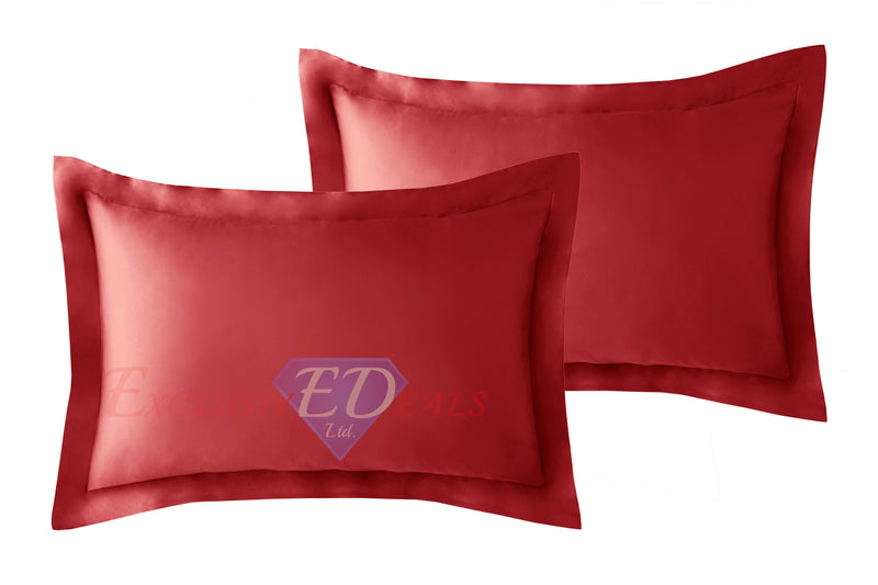 Crushed Velvet Duvet Cover Set Red / Oxford Pillowcase - Exclusive Deals Ltd - Exclusive Deals