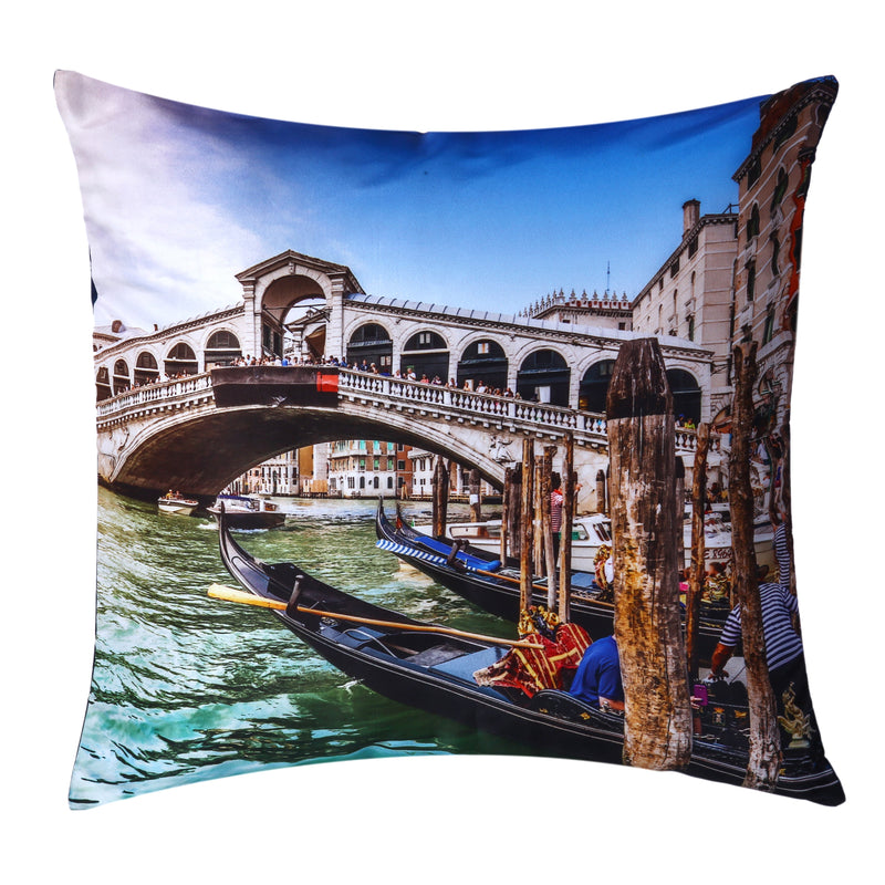 Venice Bridge Cushion Cover Plush Velvet - Exclusive Deals Ltd - Exclusive Deals