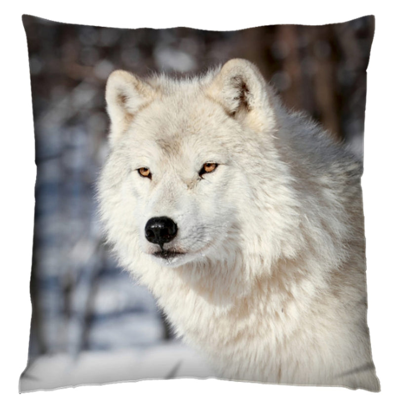 Arctic Wolf Cushion Cover Plush Velvet - Exclusive Deals Ltd - Exclusive Deals