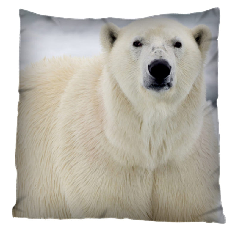 Polar Bear Cushion Cover 2 Plush Velvet - Exclusive Deals Ltd - Exclusive Deals
