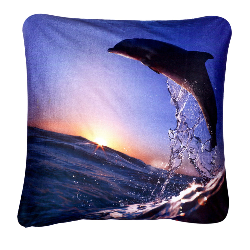 Dolphin Cushion Cover 2 Plush Velvet - Exclusive Deals Ltd - Exclusive Deals